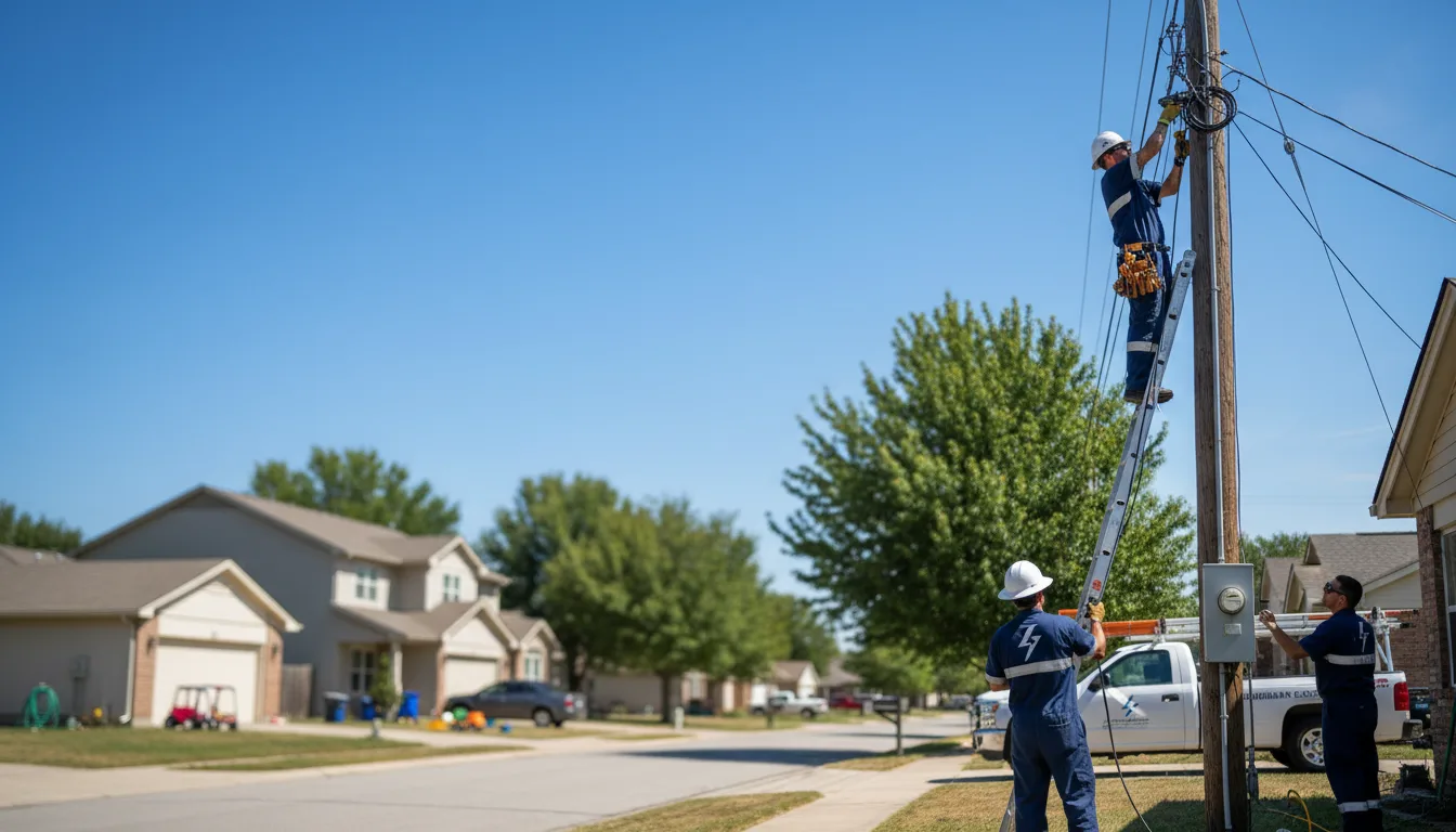 Residential electrician providing installation services in Iredell, TX